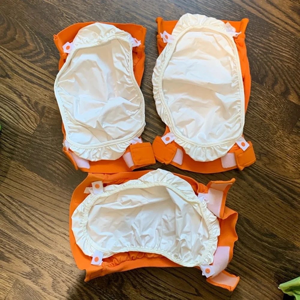 Reusable Kids Diaper Covers - Green & Orange